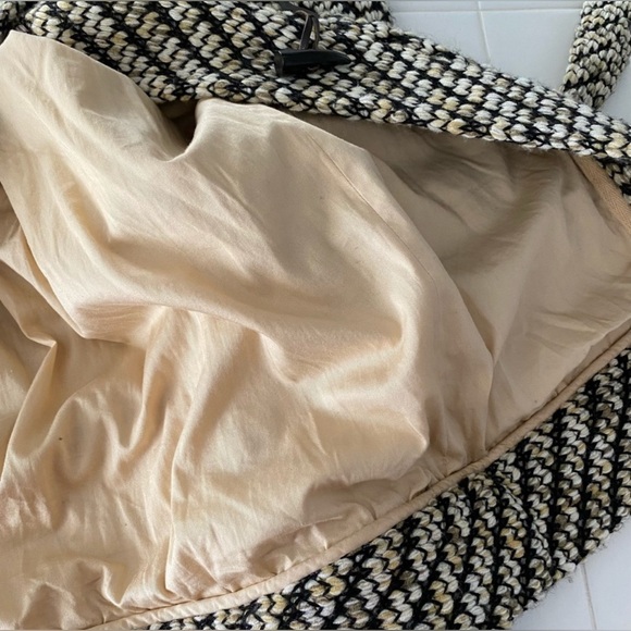 Anthropologie Sparrow🐦‍⬛ Black & Cream Duffle Coat XS - Picture 10 of 12